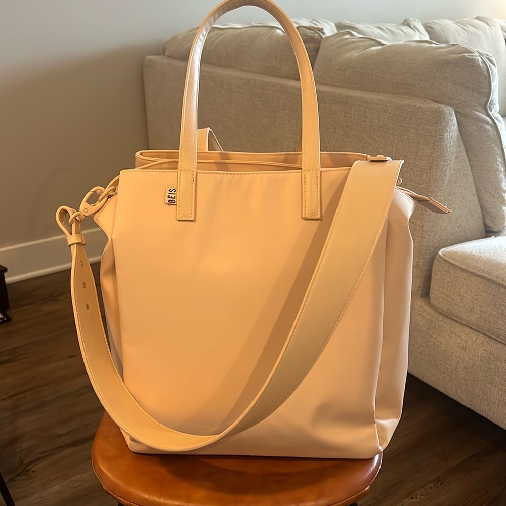 BEIS Commuter Tote in Beige
